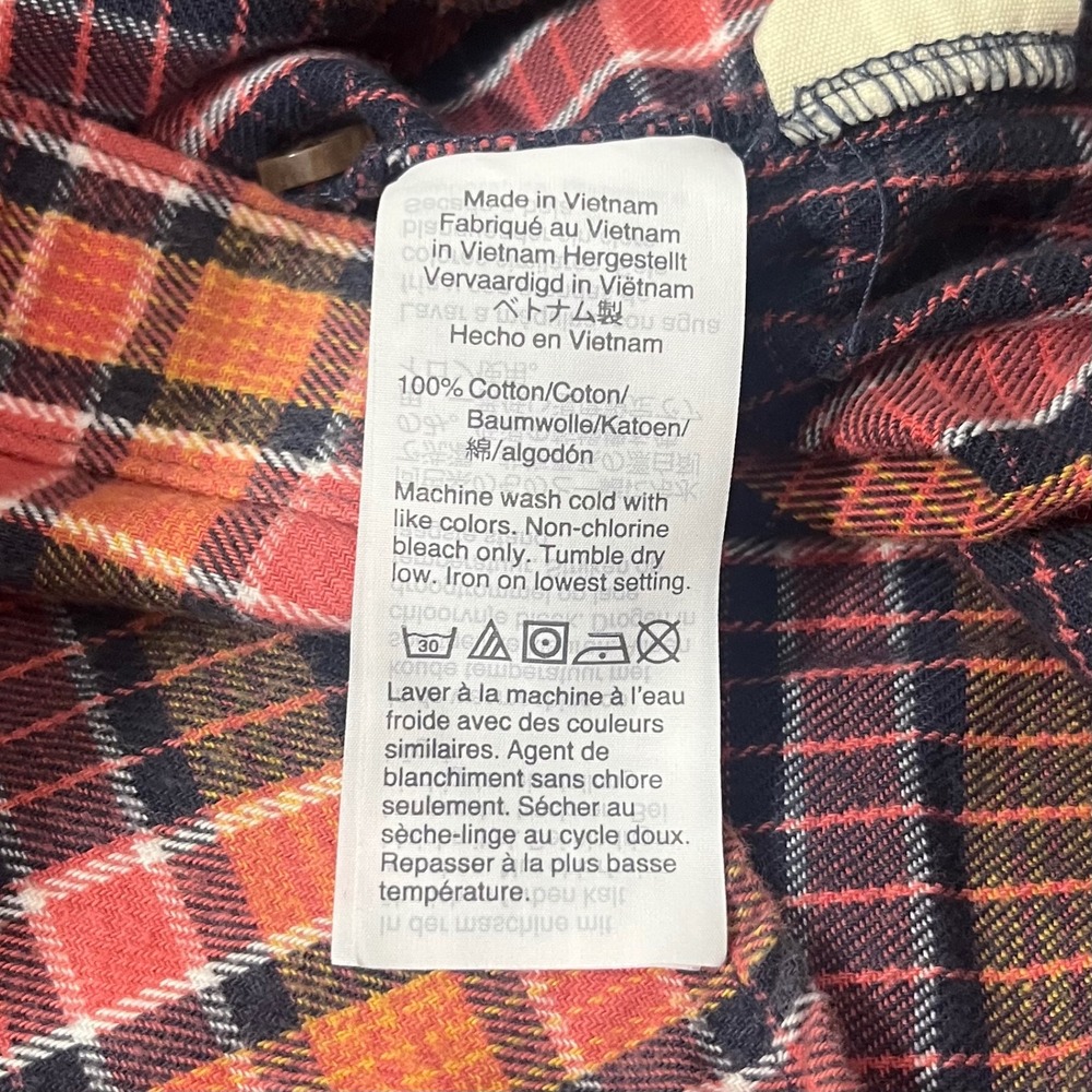 Madewell Classic Madras Plaid Button Down Shirt Medium Grunge 90's Skater - Picture 7 of 8